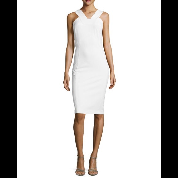 Veronica Beard sleeveless V- neck scuba sheath dress - Picture 2 of 13
